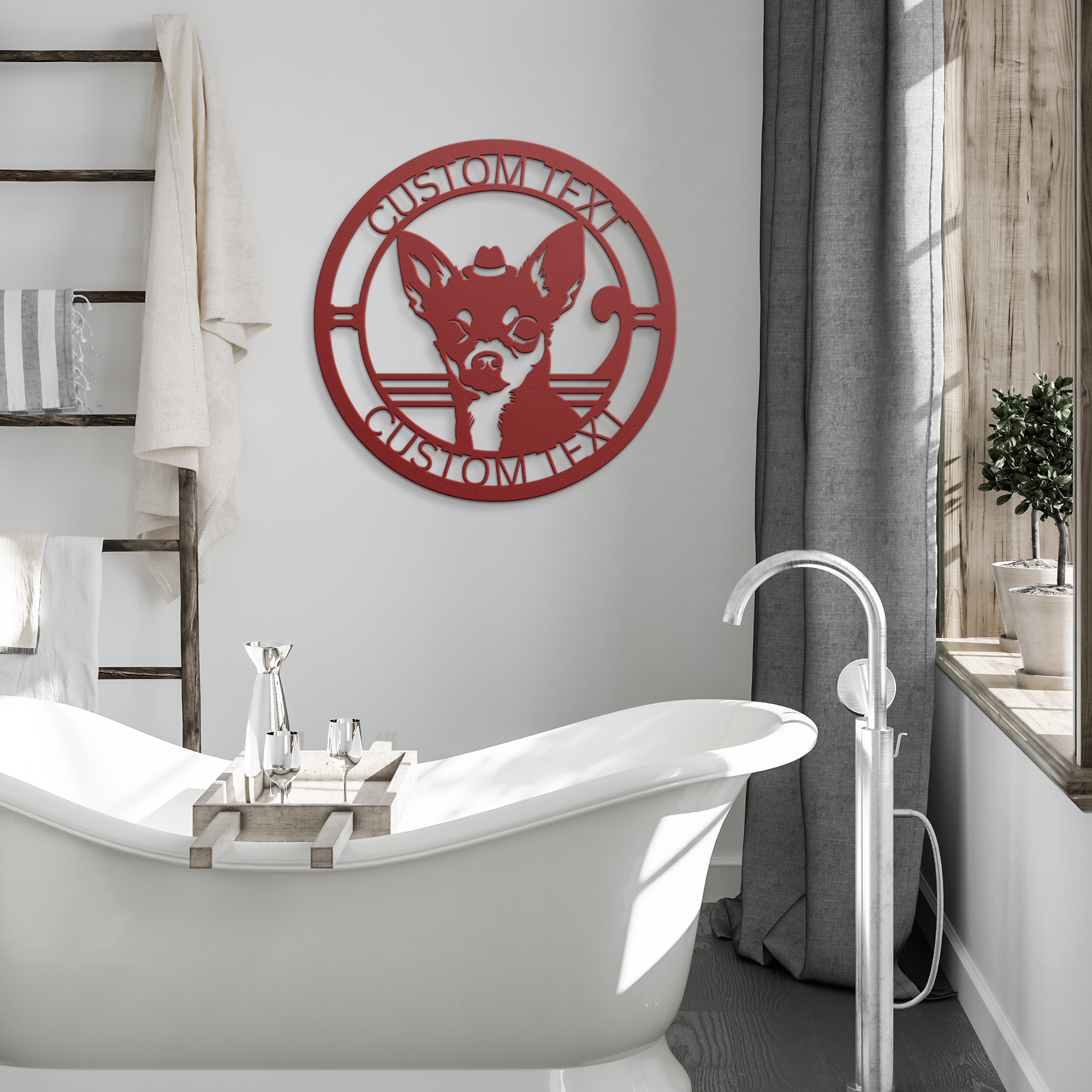 Custom_Metal_Chihuahua_Wall_Art_-_Person_Red_Modern_Bathroom_Mockup.png