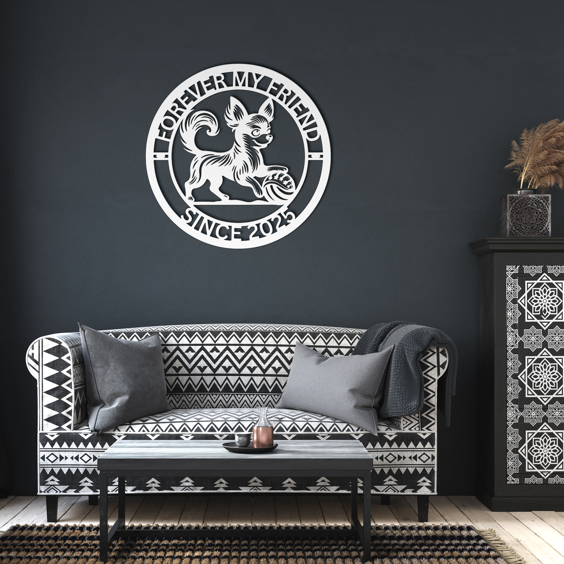 Custom_Metal_Cute_Chihuahua_Wall_Art_-_P_White_Dark_Living_Room_Mockup.png