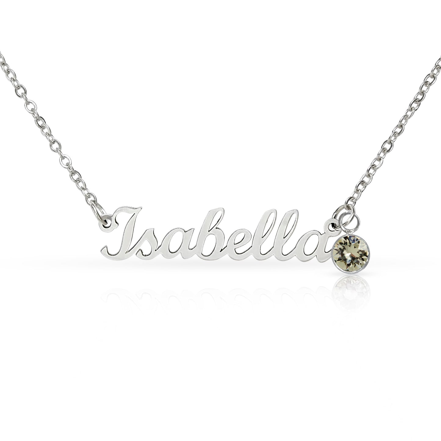 To Mom - A Heartfelt Tribute Custom Name Necklace with Birthstone - From Daughter