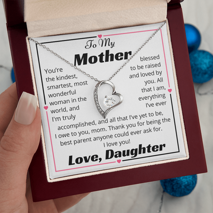 To Mom - You Are Kind Forever Love Necklace - From Daughter