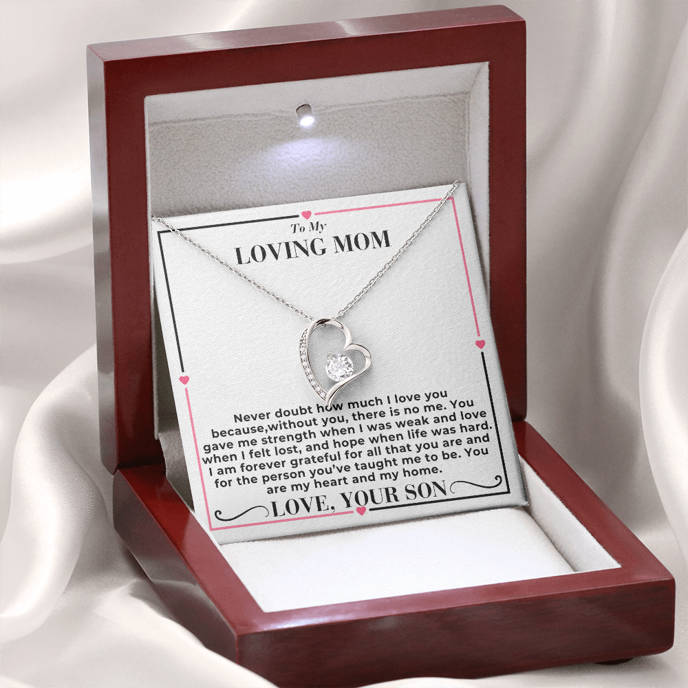 To My Mom - Never Doubt About My Love - Forever Love Necklace- From Son