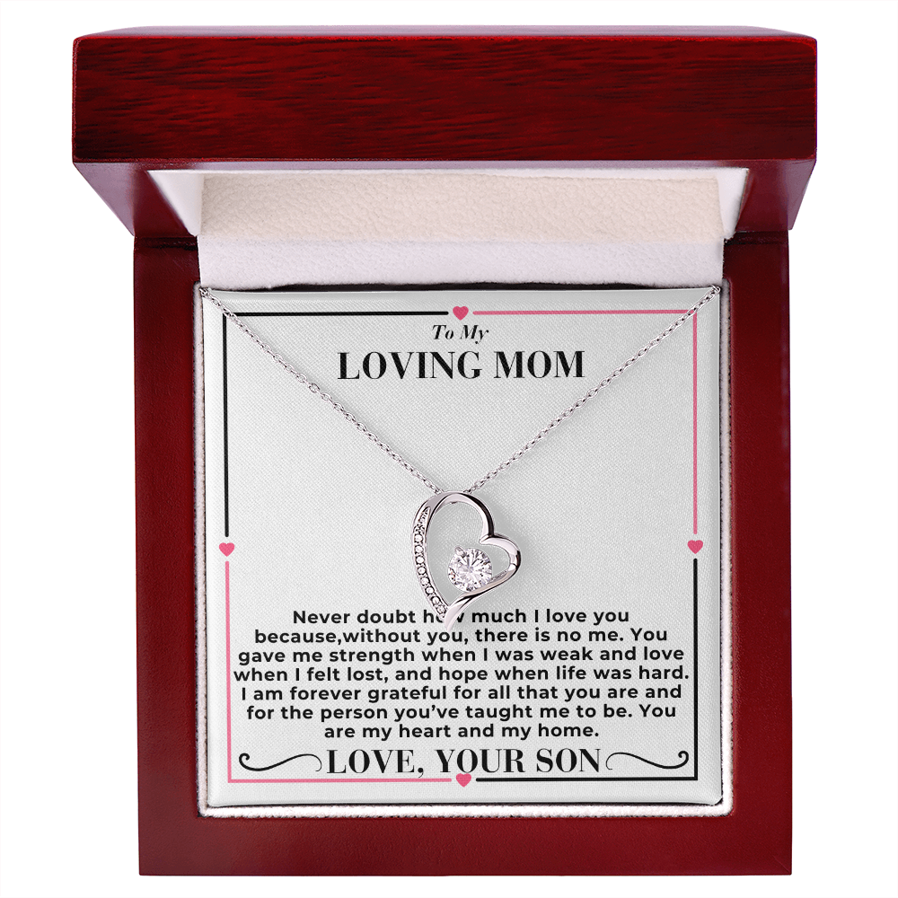 To My Mom - Never Doubt About My Love - Forever Love Necklace- From Son