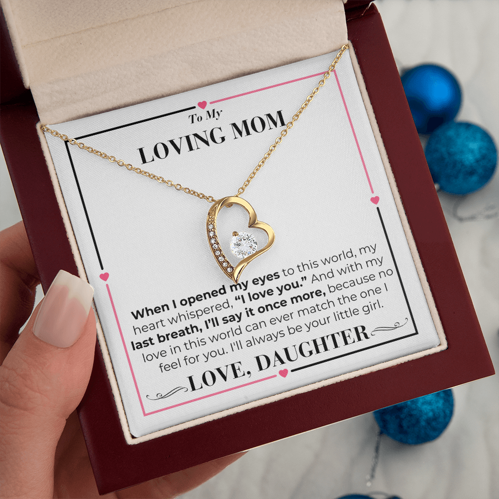 To Mom - My Last Breath - Forever Love Necklace - From Daughter