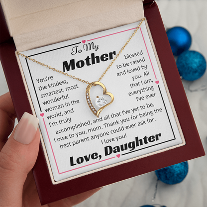 To Mom - You Are Kind Forever Love Necklace - From Daughter