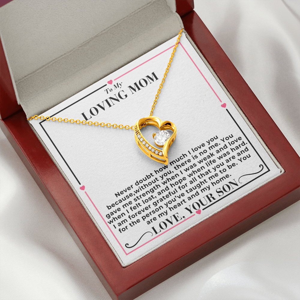 To My Mom - Never Doubt About My Love - Forever Love Necklace- From Son