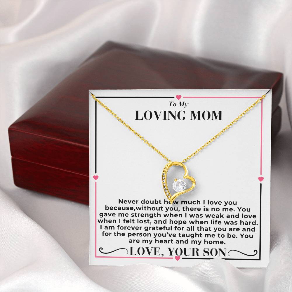 To My Mom - Never Doubt About My Love - Forever Love Necklace- From Son