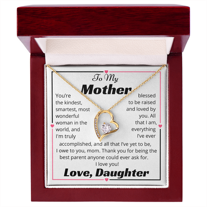 To Mom - You Are Kind Forever Love Necklace - From Daughter
