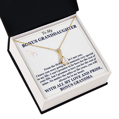 To My Bonus Daughter -I Can't Promised- Alluring Beauty Necklace - From Bonus Grandma