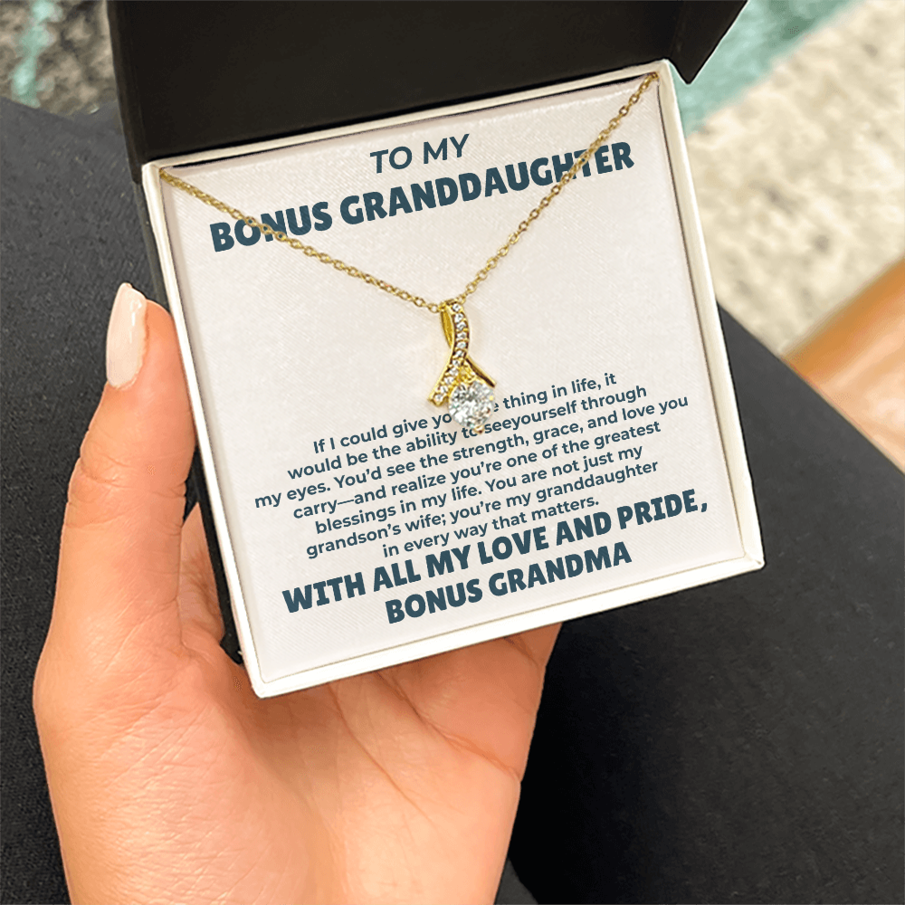To My Bonus Daughter -One Of The Greatest Blessing- Alluring Beauty Necklace - From Bonus Grandma
