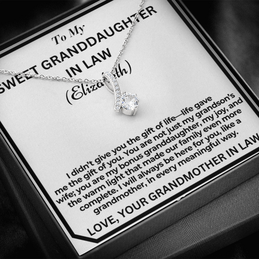 To My Granddaughter In Law - I Didn't Give You The Gift -  Personalised Alluring Beauty Necklace From Garndmother In Law