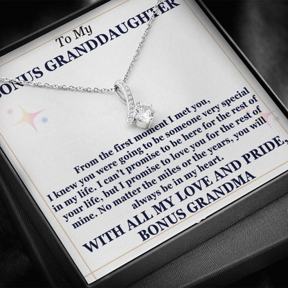 To My Bonus Daughter -I Can't Promised- Alluring Beauty Necklace - From Bonus Grandma