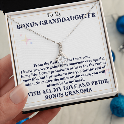 To My Bonus Daughter -I Can't Promised- Alluring Beauty Necklace - From Bonus Grandma