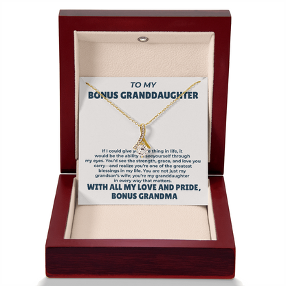 To My Bonus Daughter -One Of The Greatest Blessing- Alluring Beauty Necklace - From Bonus Grandma