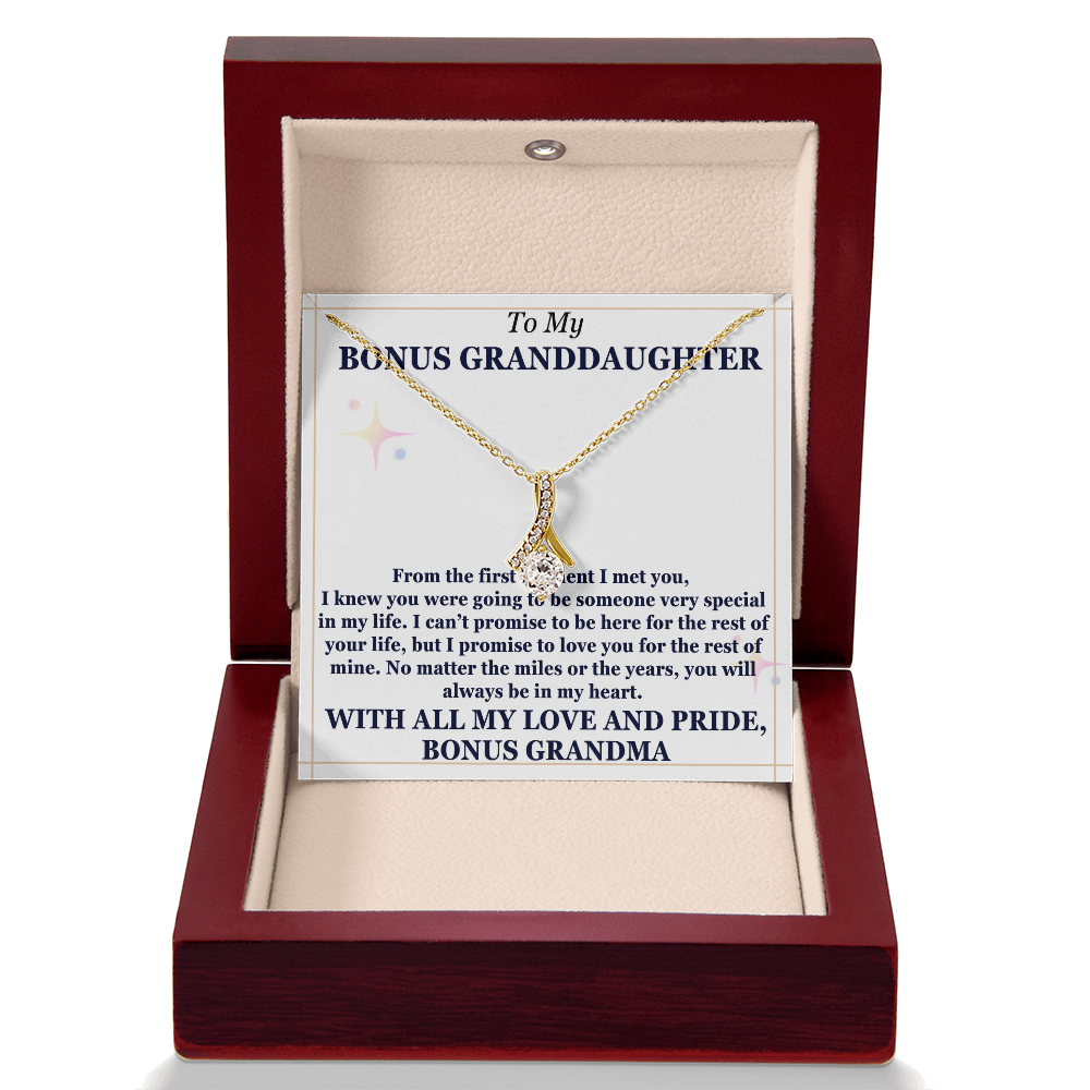 To My Bonus Daughter -I Can't Promised- Alluring Beauty Necklace - From Bonus Grandma