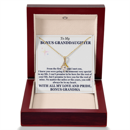 To My Bonus Daughter -I Can't Promised- Alluring Beauty Necklace - From Bonus Grandma