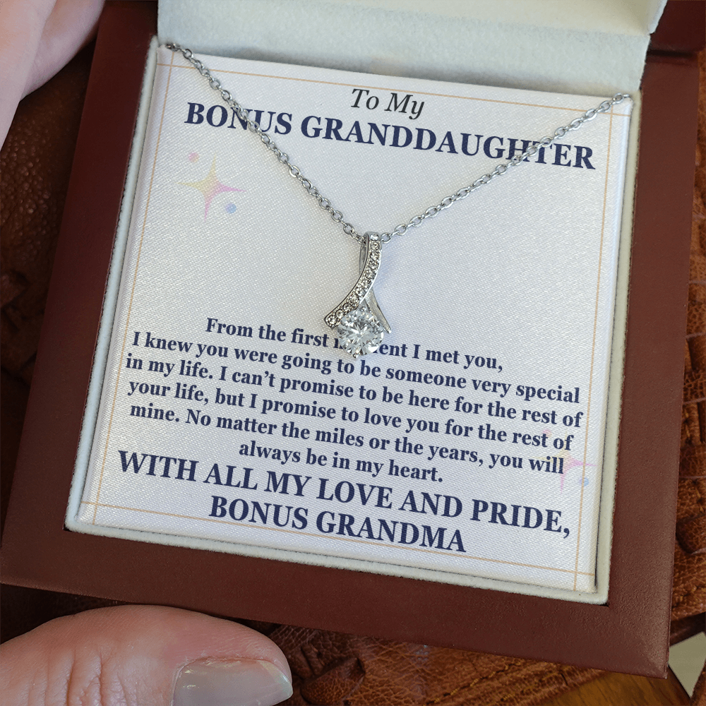 To My Bonus Daughter -I Can't Promised- Alluring Beauty Necklace - From Bonus Grandma