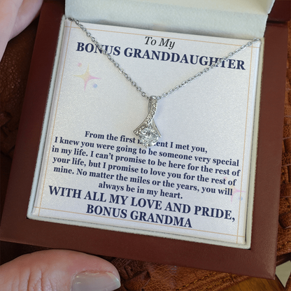 To My Bonus Daughter -I Can't Promised- Alluring Beauty Necklace - From Bonus Grandma