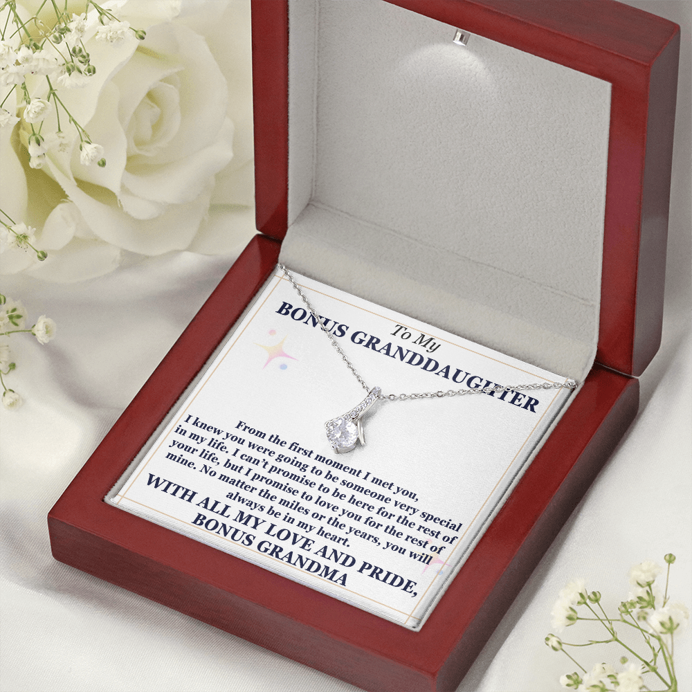 To My Bonus Daughter -I Can't Promised- Alluring Beauty Necklace - From Bonus Grandma