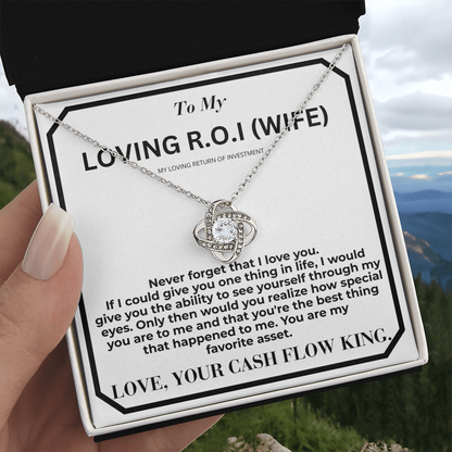 My Return Of Investment  Love Knot Necklace From Husband To Wife