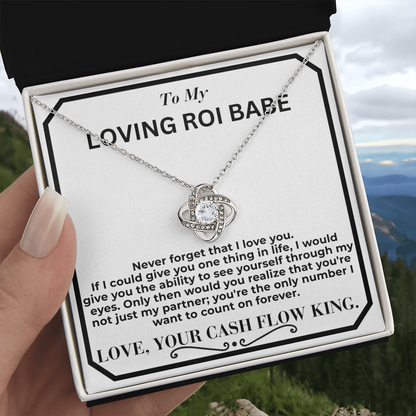 My Return Of Investment Babe Love Knot Necklace From Husband To Wife
