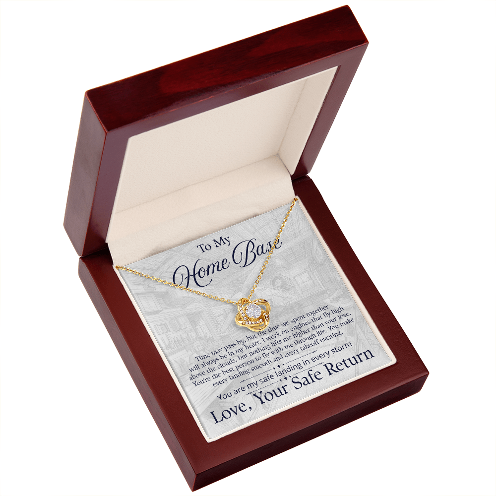 To My Solemate - Nothing Lifts Me Higher Than Your Love- Love Knot Necklace From Aircraft Mechanic Partner