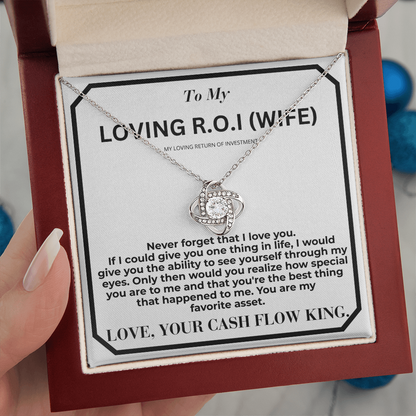 My Return Of Investment  Love Knot Necklace From Husband To Wife