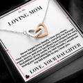 T o  Mom - You Are My Anchor -  Interlocking Hearts Necklace - From Daughter