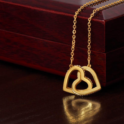 To Mom - My Way Back To Your Arms - Interlocking Hearts Necklace - From Daughter
