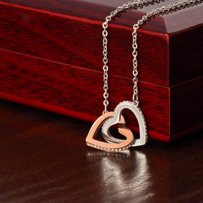 To Mom - My Way Back To Your Arms - Interlocking Hearts Necklace - From Son