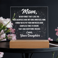 Acrylic Square Plaque For Mom's Sacrifices