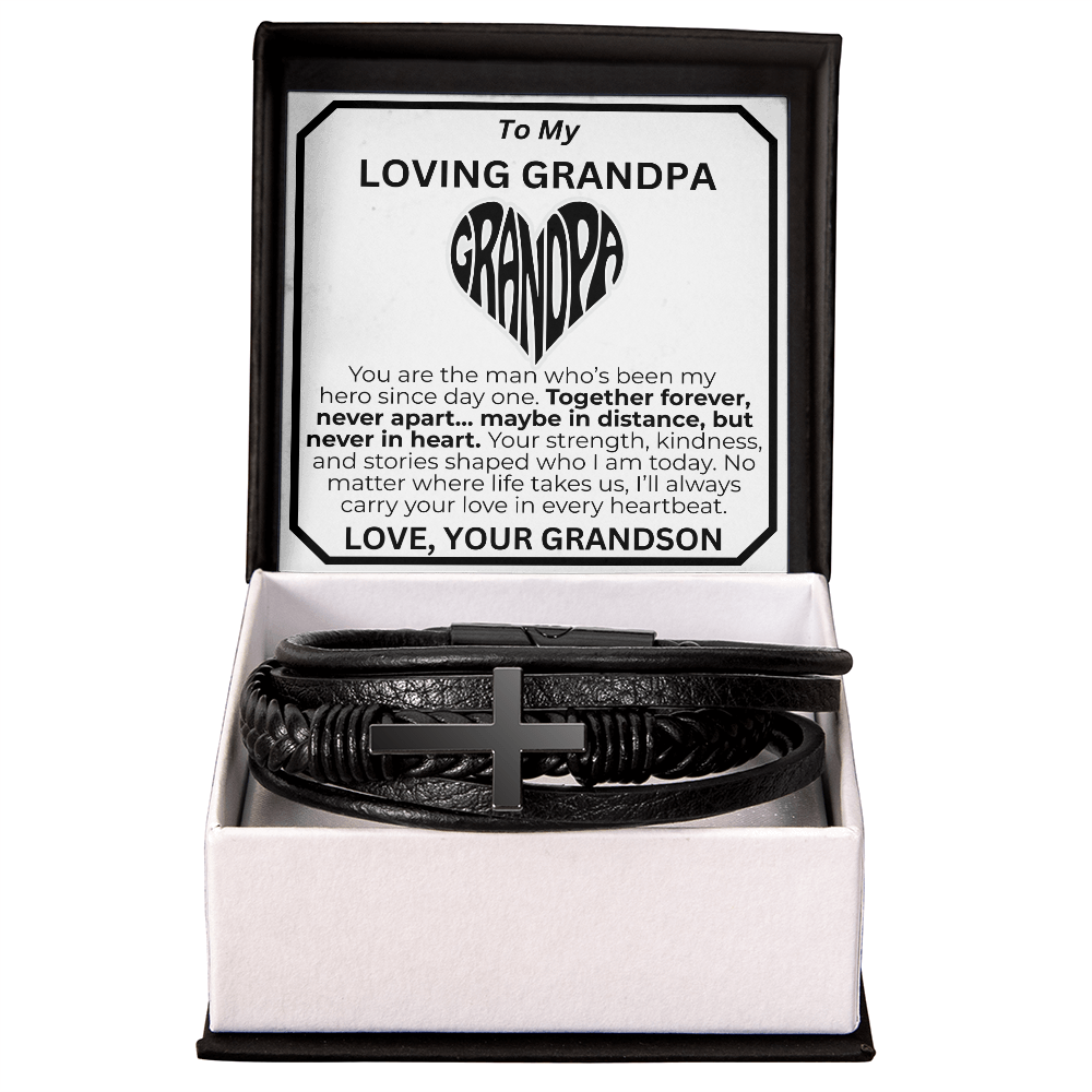 You Are My Hero Forever Grandpa's Cross Bracelet From Grandson