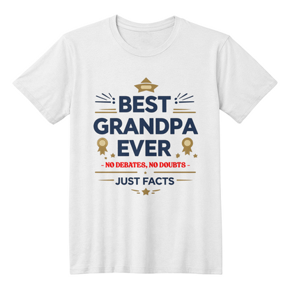 Best Grandpa Ever Bella  Canvas 3001 T-Shirt
