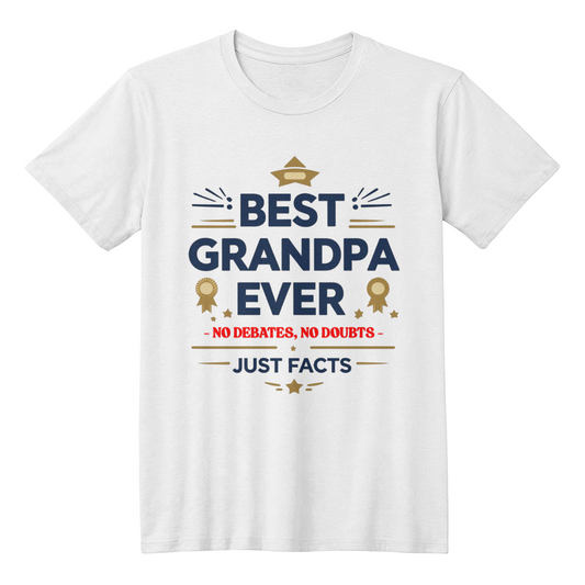 Best Grandpa Ever Bella  Canvas 3001 T-Shirt