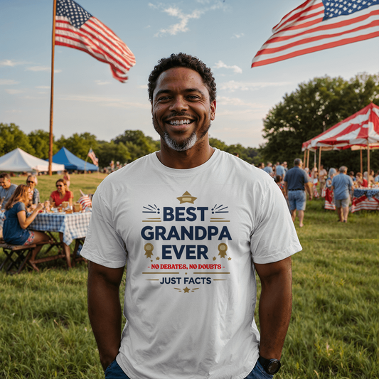 Best Grandpa Ever Bella  Canvas 3001 T-Shirt