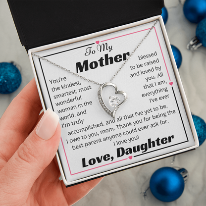 To Mom - You Are Kind Forever Love Necklace - From Daughter