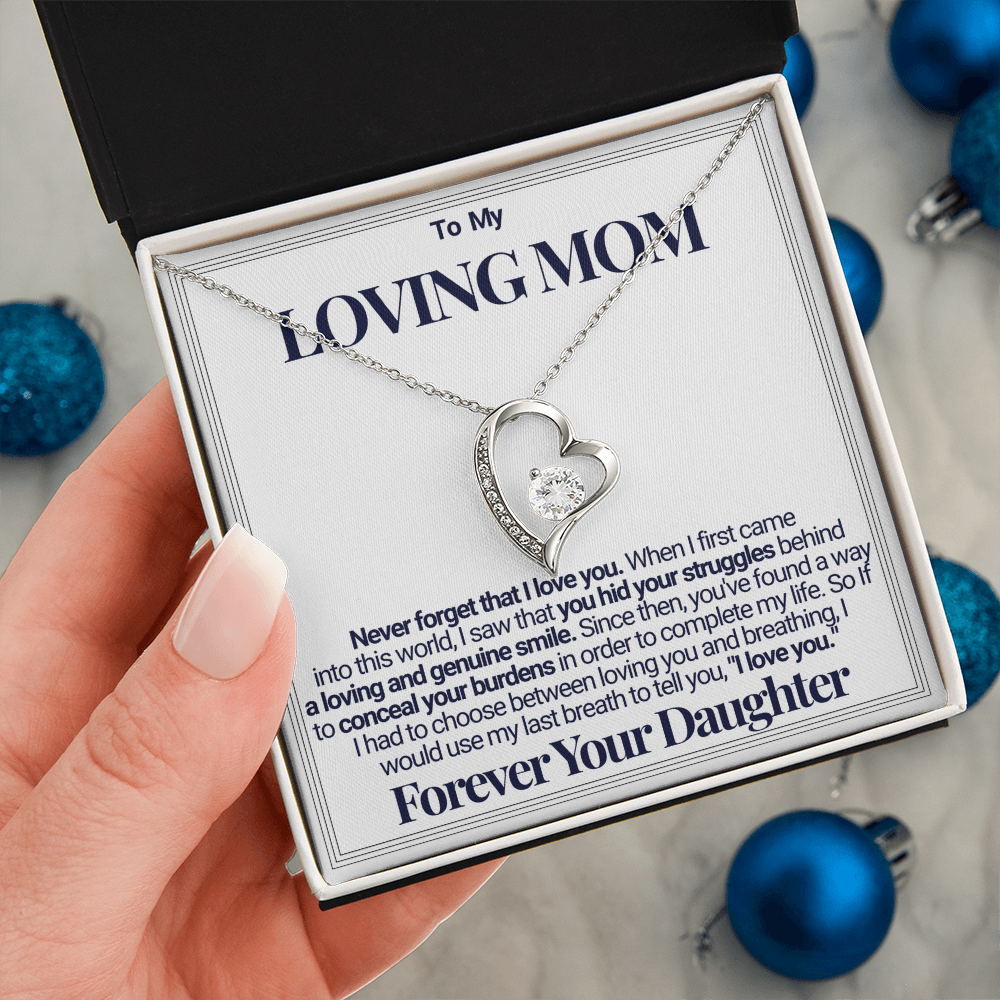 To Mom - Your Struggles Forever Love Necklace - From Daughter