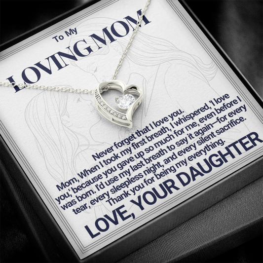 To Mom - Before I was Born Forever Love Necklace - From Daughter