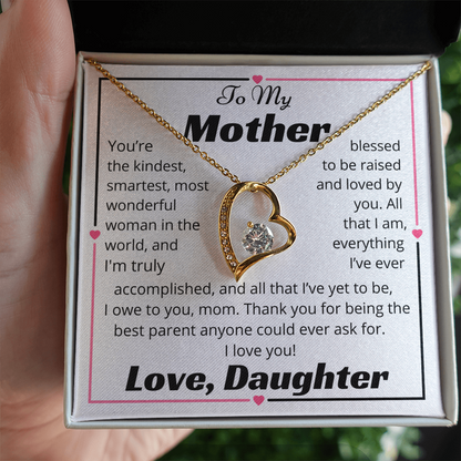 To Mom - You Are Kind Forever Love Necklace - From Daughter