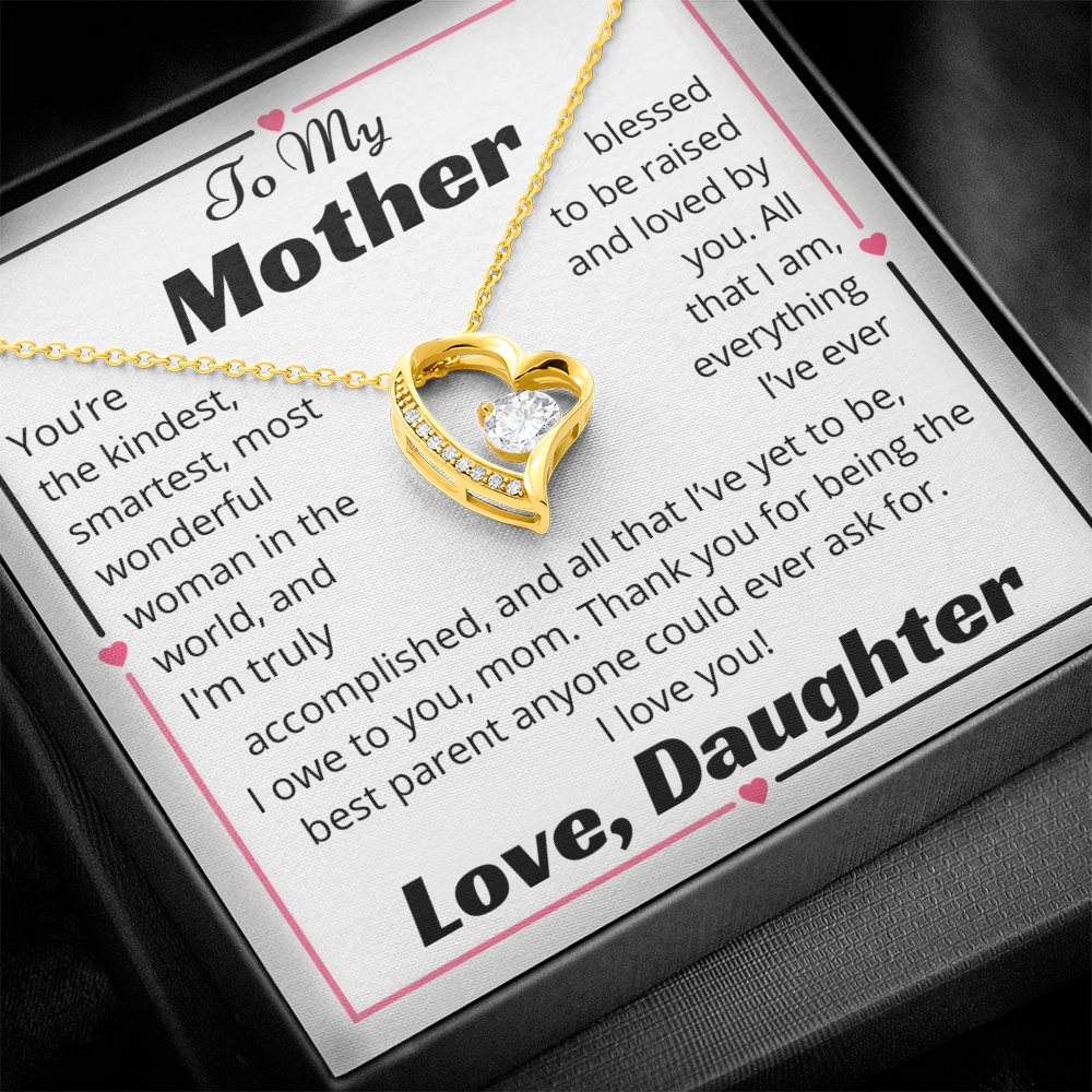 To Mom - You Are Kind Forever Love Necklace - From Daughter