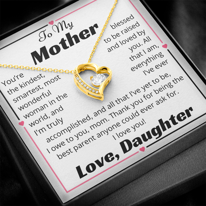 To Mom - You Are Kind Forever Love Necklace - From Daughter