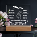 To Mom Growing Away Acrylic Square Plaque From Daughter