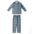 Men's Satin Blue Sky Aircraft Mechanic Pajamas - AOP