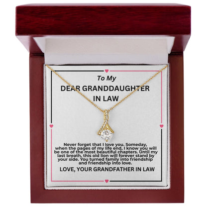 To My Granddaughter In Law Pages Of My Life Personalised Alluring Beauty Necklace From Garndfather In Law